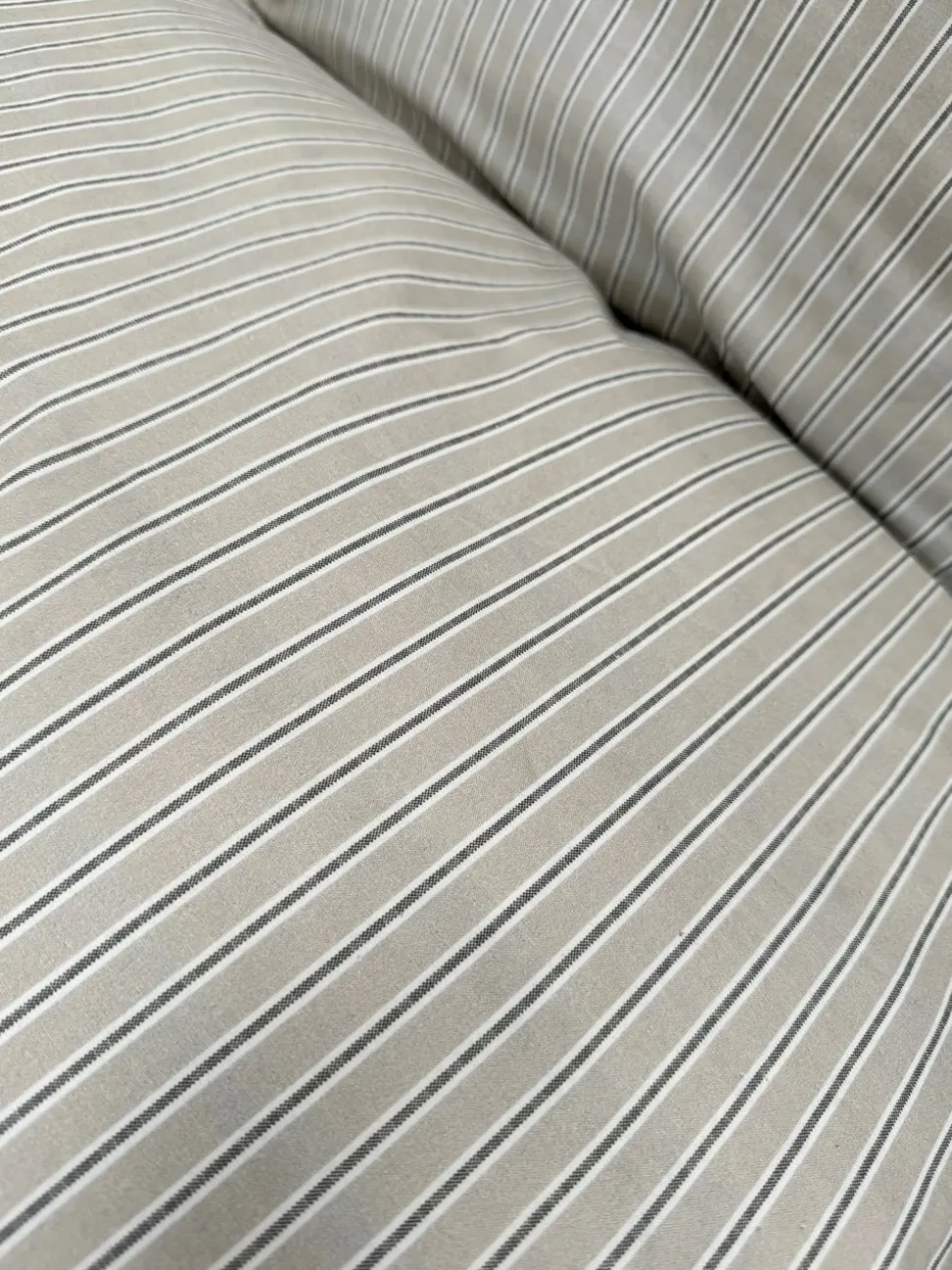 Multi Stripe Sengelinned, Mud, 140x200 cm