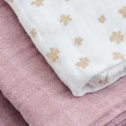 Muslin 3-pak Stofbleer, Quail, One Size