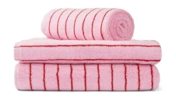 Naram Håndklæde, Baby Pink & Ski Patrol Red, 50x80 cm