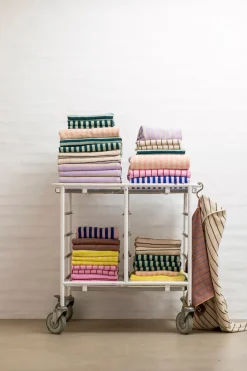 Naram Håndklæde, Sea Foam & Deep Teal, 50x80 cm