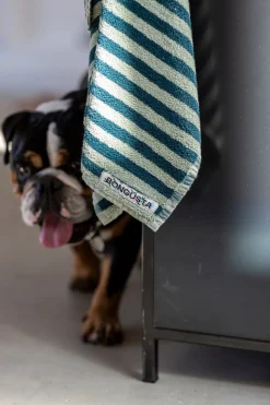 Naram Håndklæde, Sea Foam & Deep Teal, 50x80 cm