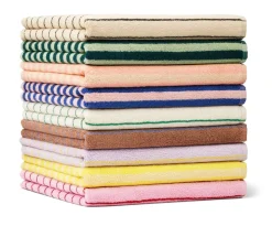 Naram Håndklæde, Sea Foam & Deep Teal, 70x140 cm