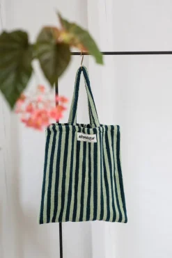 Naram Totebag, Sea Foam & Deep Teal