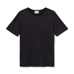 NataliSY Rib T-shirt, Black, 140 cm
