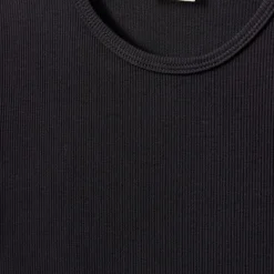 NataliSY Rib T-shirt, Black, 140 cm