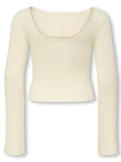 Natasja Deep Back Bluse, Egret, 158-164 cm