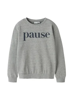 Nello Sweatshirt, Grey Melange, 134-140 cm