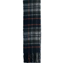 New Check Tarten Halstørklæde, Navy/Dark Ginger, One size