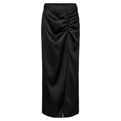New Chrisse Drape Slit Nederdel, Black, M