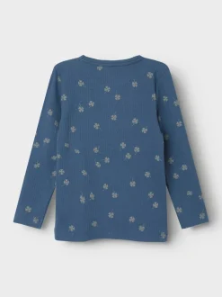 Noellus Langærmet T-shirt, Vintage Indigo, 110 cm