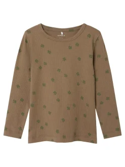 Noellus Langærmet T-shirt, Walnut, 110 cm