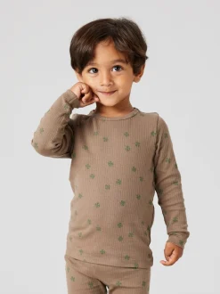 Noellus Langærmet T-shirt, Walnut, 110 cm