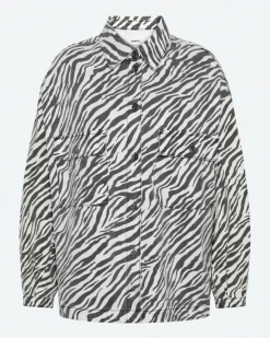 Noliana Zebra Denimskjorte, Black, 38