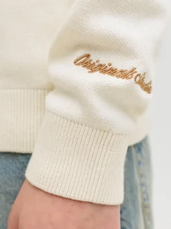 Norrebro Light Crew Neck Striktrøje, Sea Salt, 164 cm