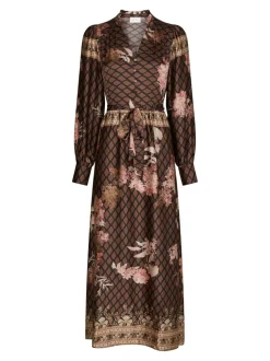 Nova Botanical Border Kjole, Black, 36