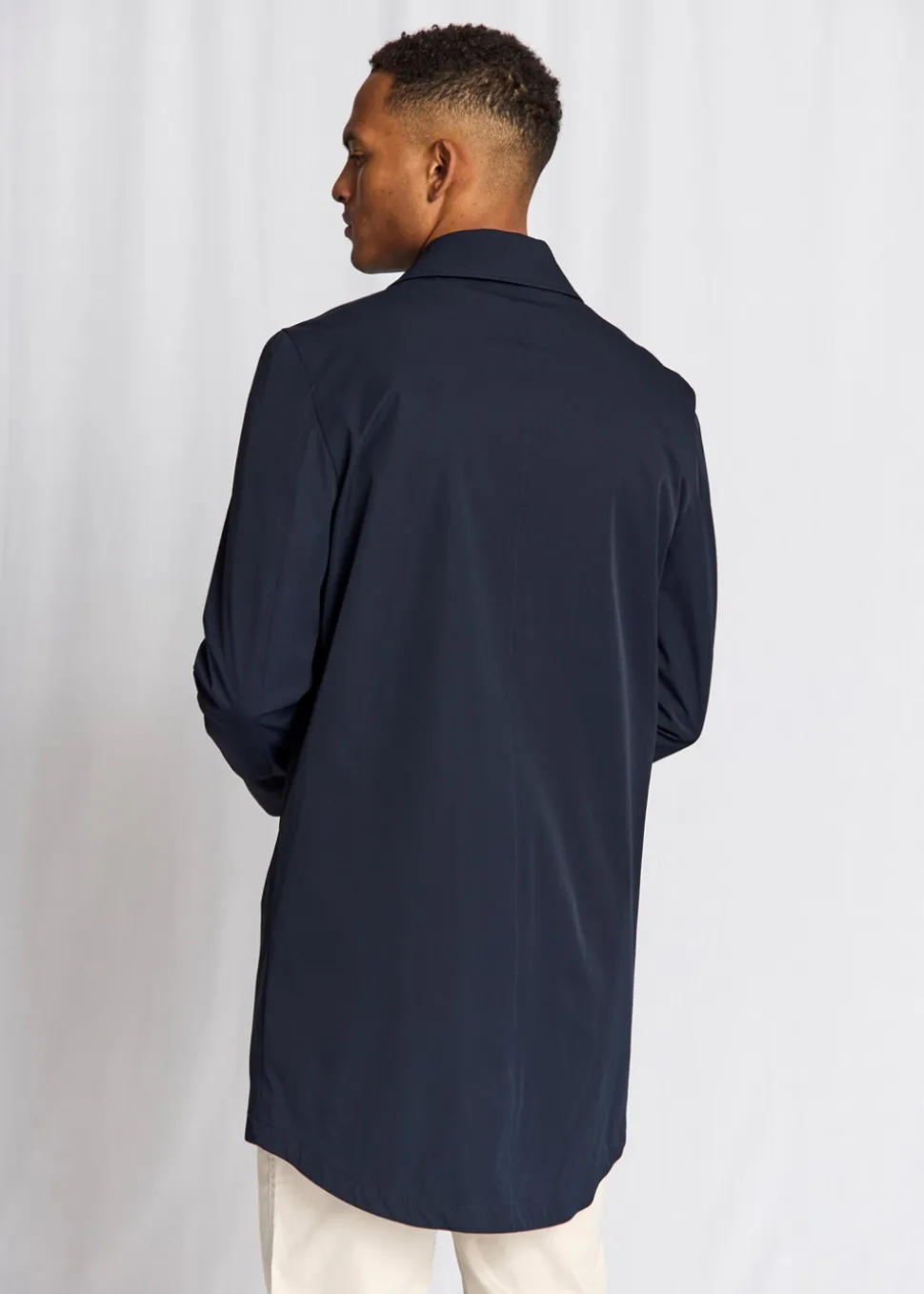 Novello Regular Fit Coat, Navy, M