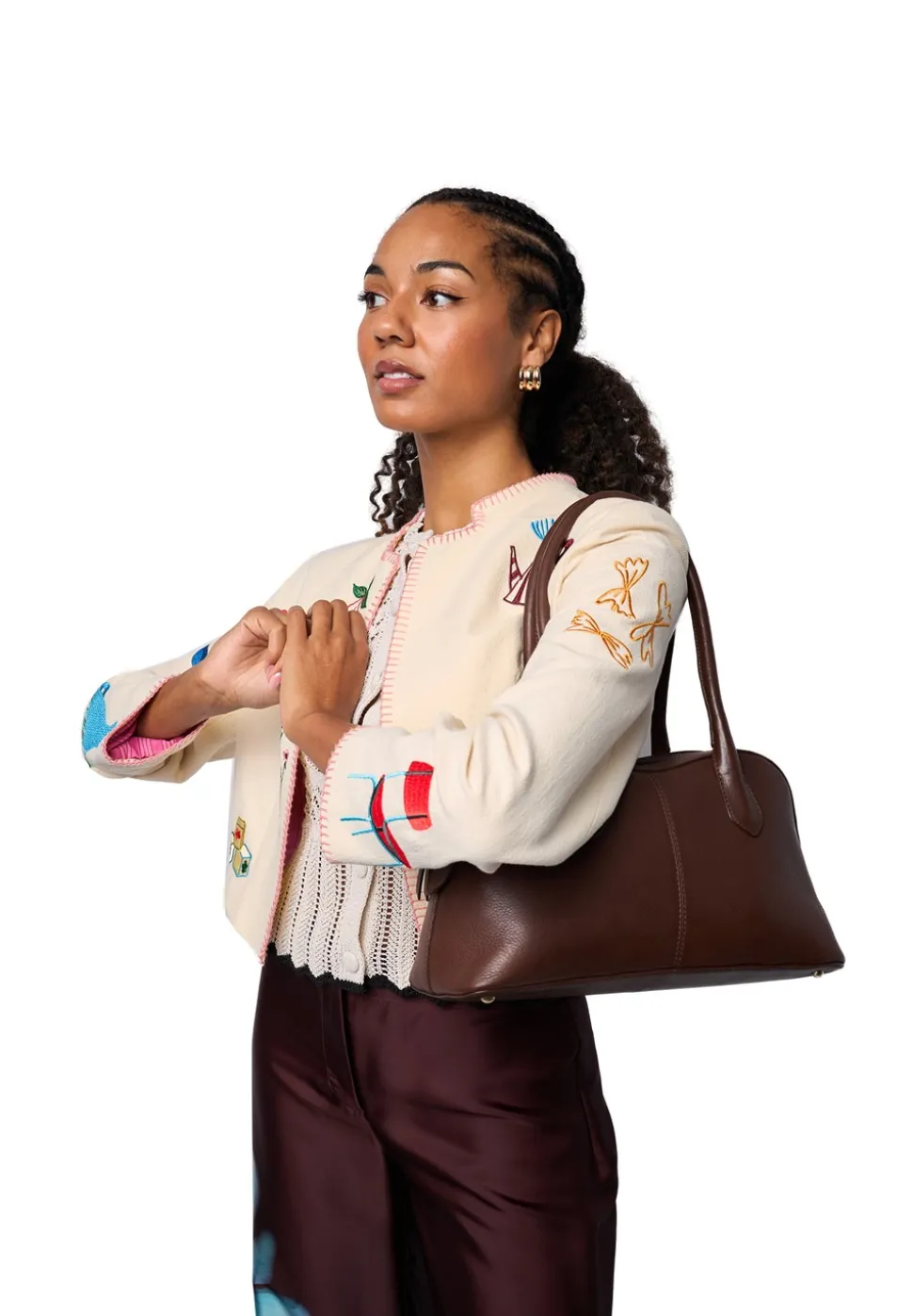 Nynne Big Skuldertaske, Brown