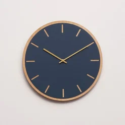 Oak Vægur, Smokey Blue/Gold, Ø28 cm