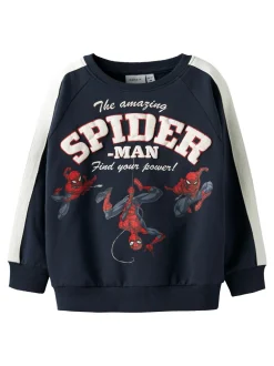 Obert Spiderman Sweatshirt, Navy Blazer, 92 cm