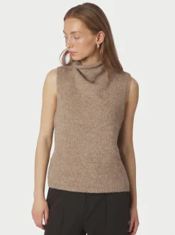 Odelia Knit Vest, Dark Sand, 36