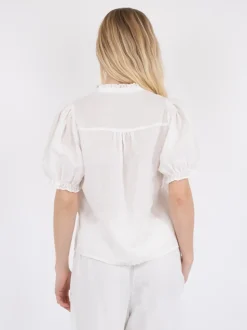 Odesa Linen Bluse, Hvid, 38