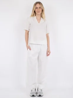 Odesa Linen Bluse, Hvid, 38