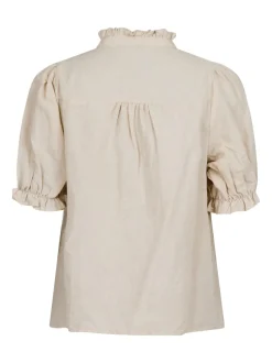 Odesa Linen Bluse, Sand, 36