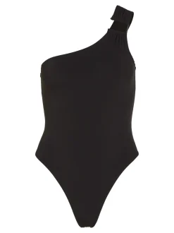 One Shoulder Badedragt, Black, M