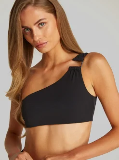 One Shoulder Bikinitop, Black, S
