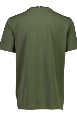 O-Neck Print T-shirt, Dk Green, XL