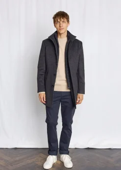 Ontario Slim Fit Frakke, Dark Grey, L