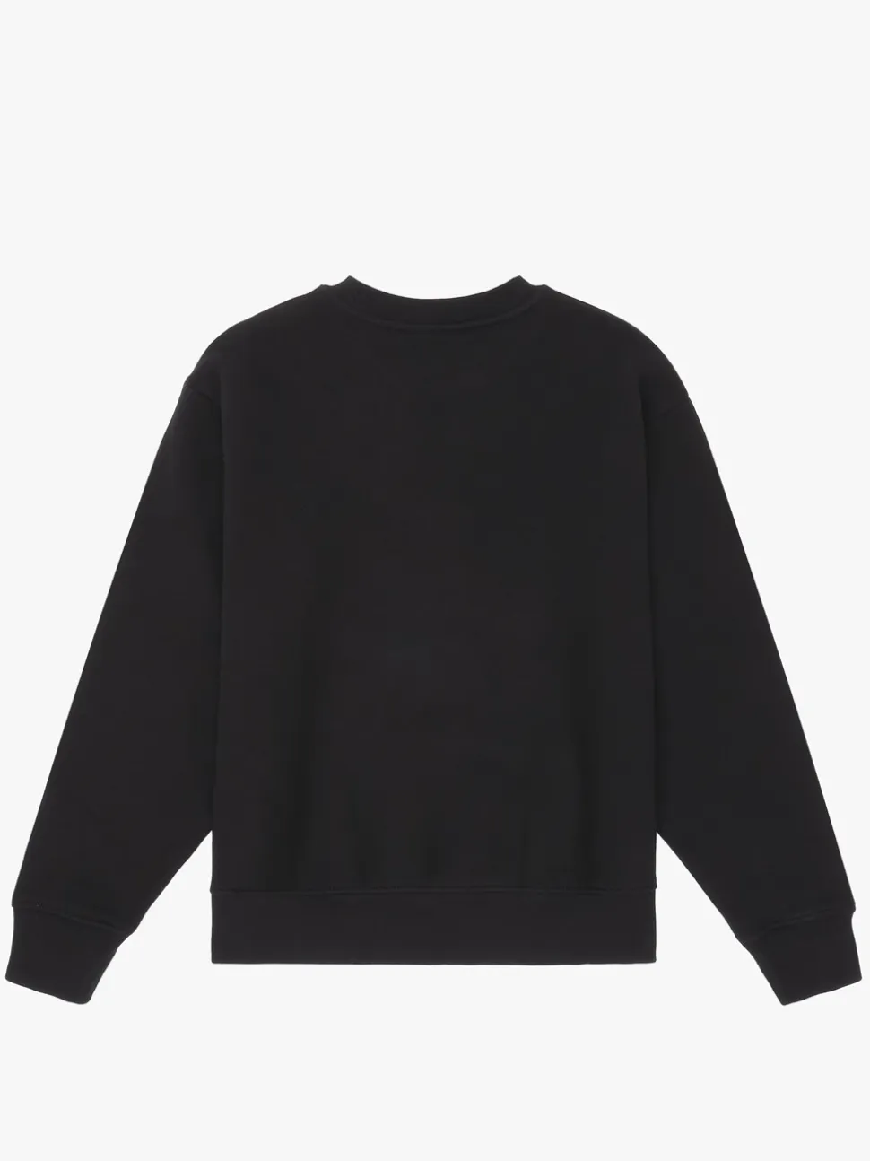 Organic Fitted Crewneck Sweatshirt, Black, M