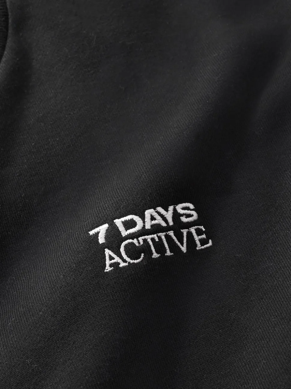 Organic Fitted Crewneck Sweatshirt, Black, M