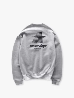 Organic Graphic Crewneck Sweatshirt, Heather Grey, L