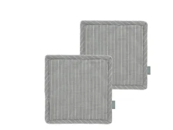 Organic Line 2-pak Grydelapper, Stone Grey