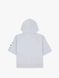 Organic Short Sleeve Hættetrøje, Heather Grey, XL