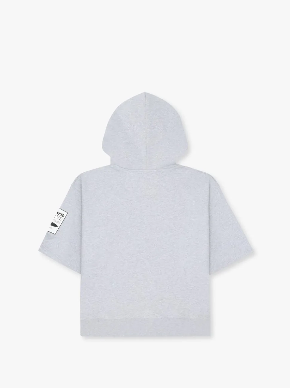 Organic Short Sleeve Hættetrøje, Heather Grey, XL