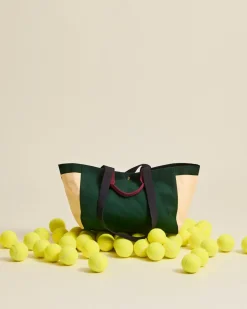 Organic Weekendtaske, Dark Green Multi