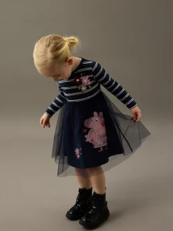 Orini Peppa Kjole, Navy Blazer, 116 cm