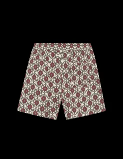 Ornament AOP Badeshorts, Ivory/Chive Green, XL