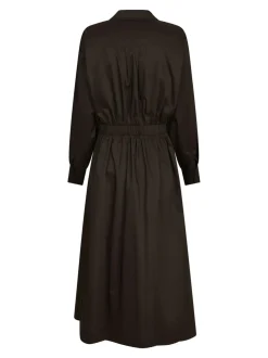 Ottana Poplin Kjole, Chocolate Brown, 42