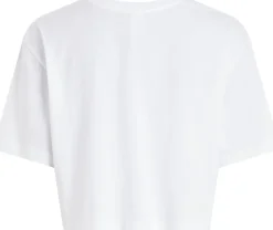 Oversized Crop T-shirt, White, M