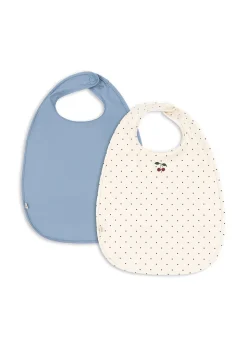 2-pak Bib Hagesmæk, Navy Dot/ Rain Washed