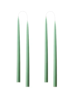 4-pak Hånddyppede Stearinlys, Dark Reseda Green