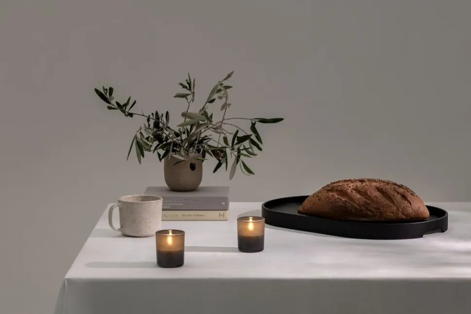 2-pak LED Glaslys, Grey