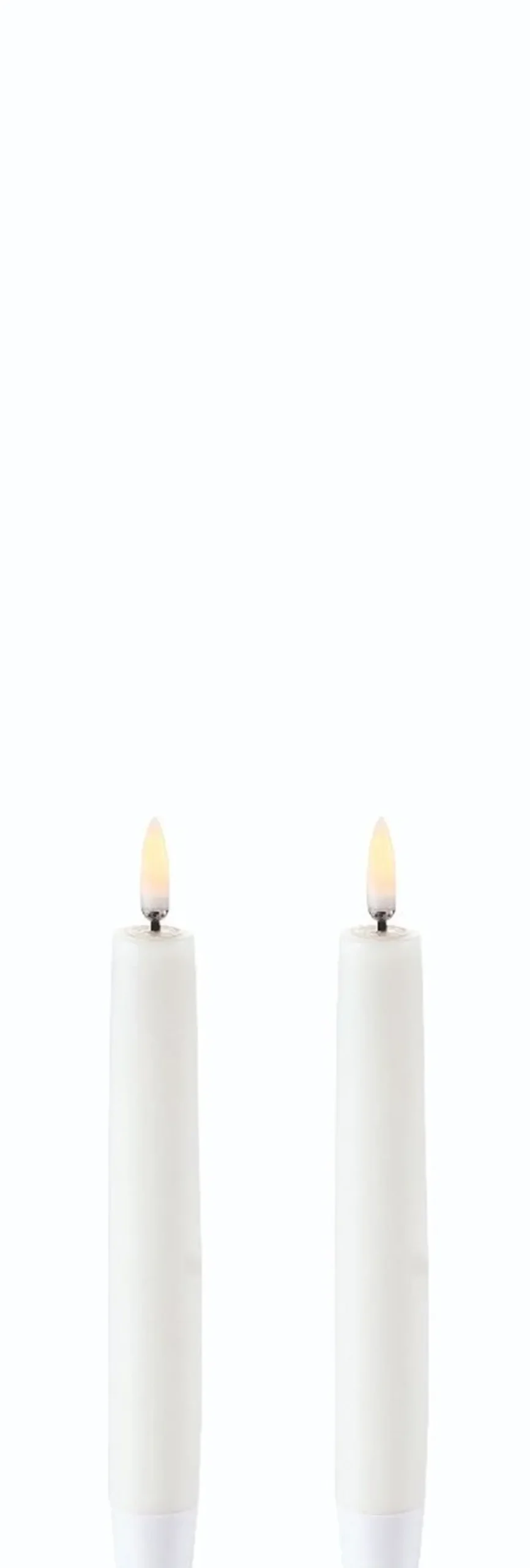 2-pak LED Kronelys, Nordic White