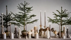 2-pak LED Kronelys, Oyster Grey