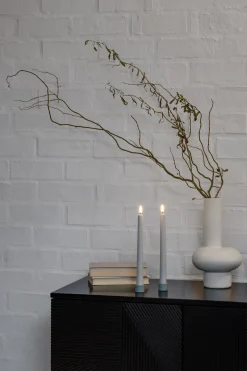 2-pak LED Kronelys, Oyster Grey