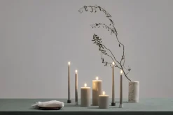 2-pak LED Kronelys, Oyster Grey