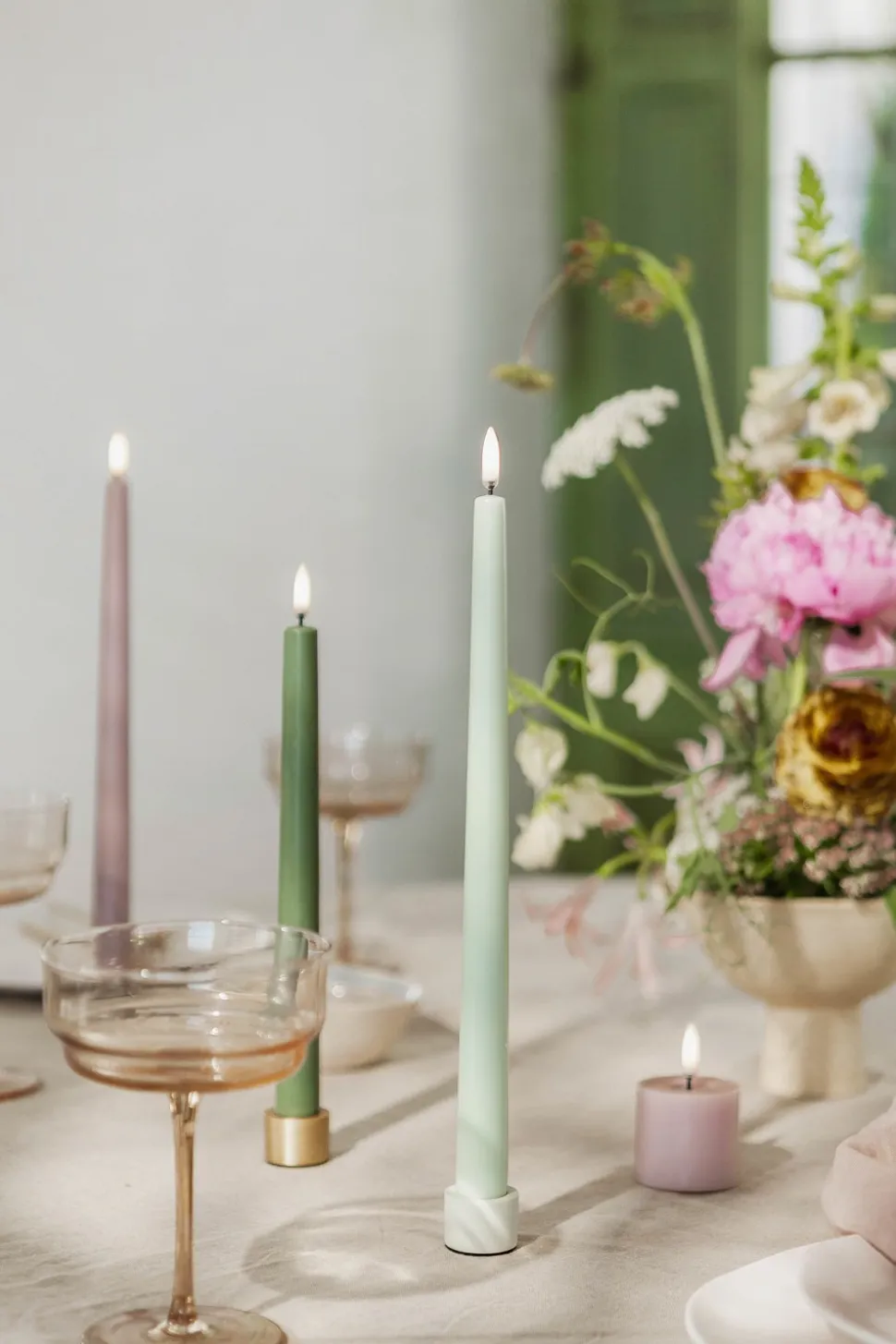 2-pak Lysestage, Matte Brass